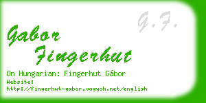 gabor fingerhut business card